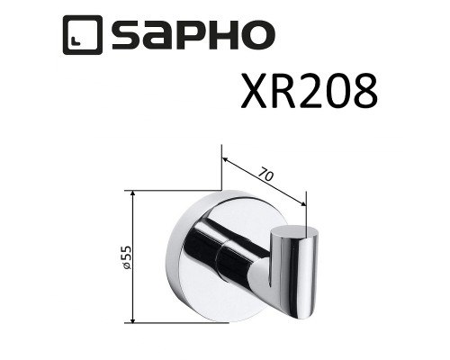 Крючок Sapho X-round XR208 Хром