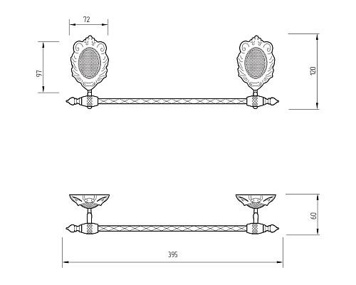 Полотенцедержатель Migliore Cleopatra 16642 Бронза
