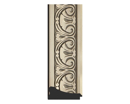 Зеркало Evoform Exclusive 80х60 BY 3398 с фацетом в багетной раме - Барокко серебро 106 мм