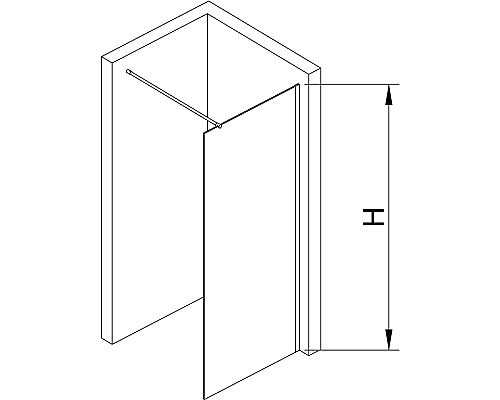 Душевая перегородка RGW Walk In WA-002 80 35100208-11 профиль Хром стекло прозрачное