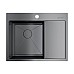 Кухонная мойка Omoikiri Akisame 65-GM-L 4973097 вороненая сталь