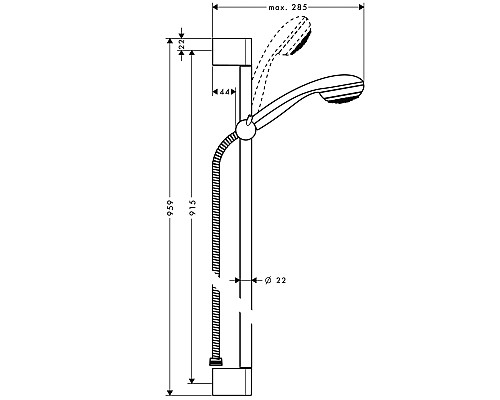 Душевой гарнитур Hansgrohe Crometta 27651000 Хром
