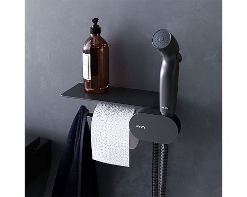 Гигиенический душ со смесителем AM.PM Like F0202622 Черный матовый