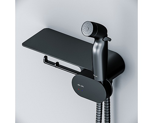 Гигиенический душ со смесителем AM.PM Like F0202622 Черный матовый