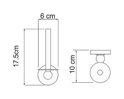 Держатель запасного рулона WasserKRAFT Nau K-7797 Хром