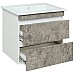 Тумба под раковину Runo Манхэттен 65 00-00001018 Серый бетон Белая