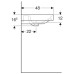 Раковина Geberit Smyle Square 60х48 см, с переливом