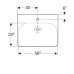 Раковина Geberit Smyle Square 60х48 см, с переливом