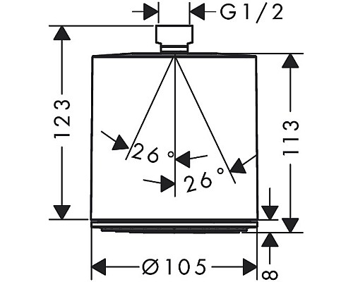 Верхний душ Hansgrohe Pulsify Select 24130700 Белый матовый