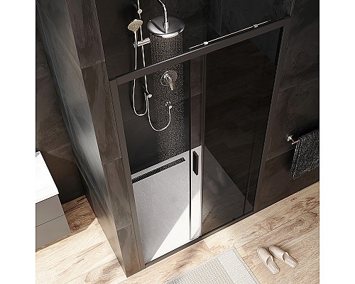 Душевая дверь AM.PM Gem Solo 110 W90G-110-1-195BG Черный матовый -