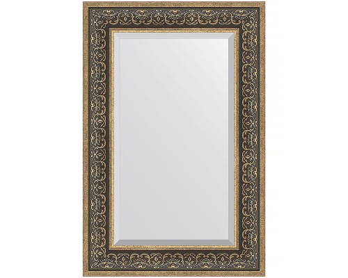 Зеркало Evoform Exclusive 89х59 BY 3423 с фацетом в багетной раме - Вензель серебряный 101 мм