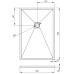 Душевой поддон из искусственного камня Veconi Tezeo 120x80 Черный
