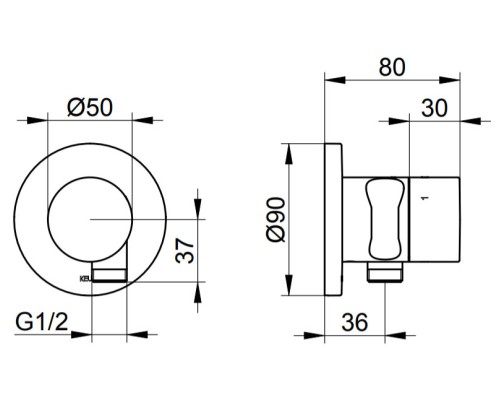 Переключатель потоков Keuco IXMO 59549 010201 Хром