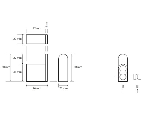 Крючок Bemeta Galla 108106020 Черный матовый
