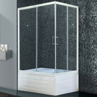 Душевой уголок Royal Bath BP 100х80 RB8100BP-T-L с поддоном Белый