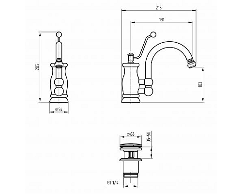 Смеситель для биде Migliore Vivaldi 19539 Хром