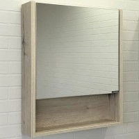 Зеркальный шкаф Comforty Марио 60 Дуб дымчатый