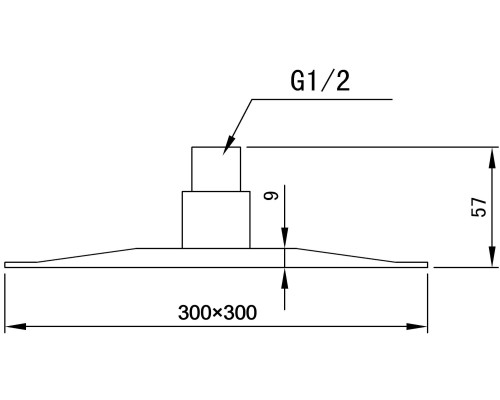 Верхний душ Aquanet Steel Square
