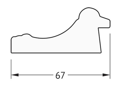 Зеркало Evoform Definite 96х76 BY 1046 в багетной раме - Состаренное золото 67 мм