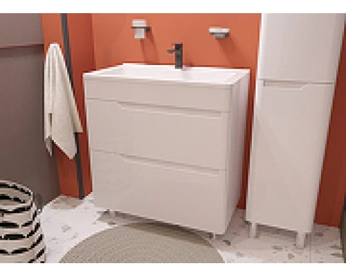 Тумба с раковиной Эстет Kare Luxe 80 ФР-00005719 Белая