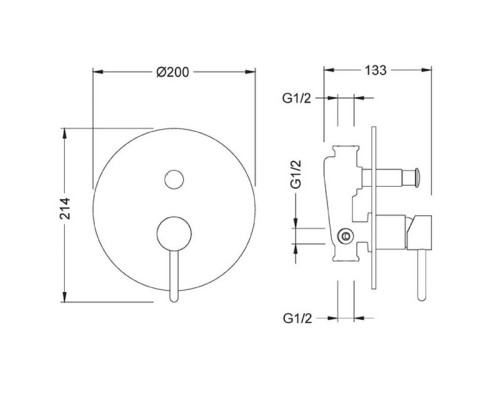 Смеситель для душа Schein Icon 6026069 Хром
