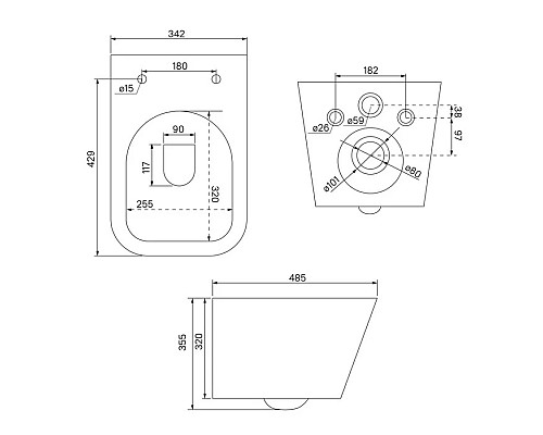 Унитаз Iddis Bild BILR2BMi25 подвесной с сиденьем Микролифт