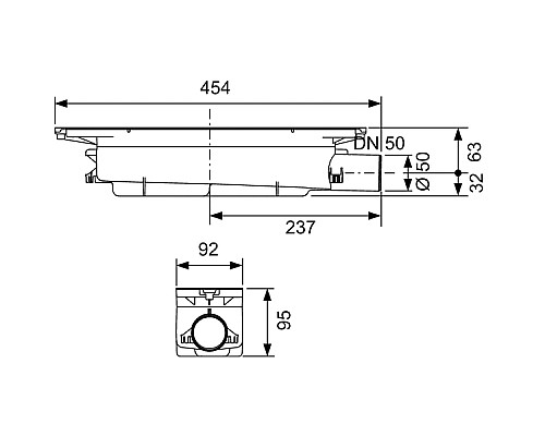 Сифон DN 50 TECE 673002
