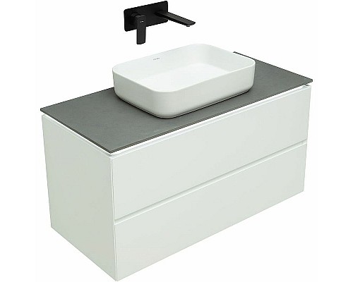 Тумба под раковину Allen Brau Infinity 100 1.21003.WM подвесная Белая матовая