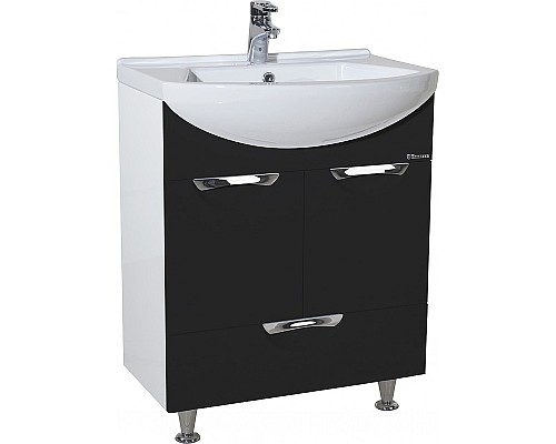 Тумба под раковину Bellezza Альфа 55 4638808070046 Белая Черная