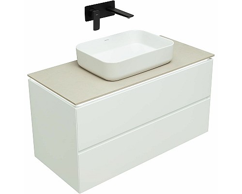 Тумба под раковину Allen Brau Infinity 100 1.21003.WM подвесная Белая матовая