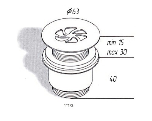 Донный клапан Migliore Ricambi 17950 Хром