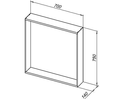 Зеркало Allen Brau Reality 70 1.32017.BB с подсветкой Черный браш с сенсорным выключателем