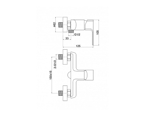 Смеситель Cersanit Geo 63041 для душа