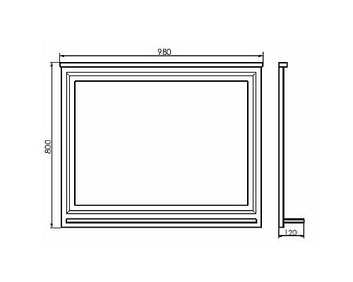 Зеркало Comforty Феррара 100 00004147993 Белый глянец