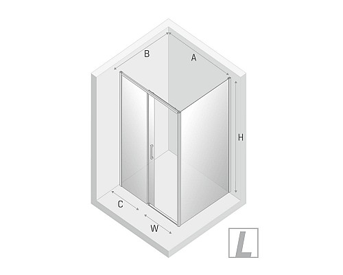Душевое ограждение NEW TRENDY PRIME BLACK L 120x90x200 D-0320A/D-0129B (черный) Душевое ограждение NEW TRENDY PRIME BLACK L 120x90x200 D-0320A/D-0129B (черный)