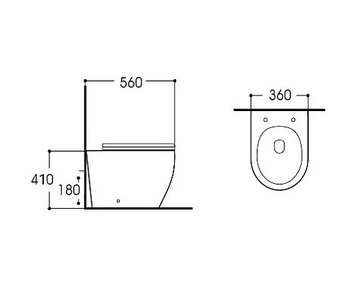 Унитаз Aquatek Европа AQ1902-00 приставной с сиденьем Микролифт
