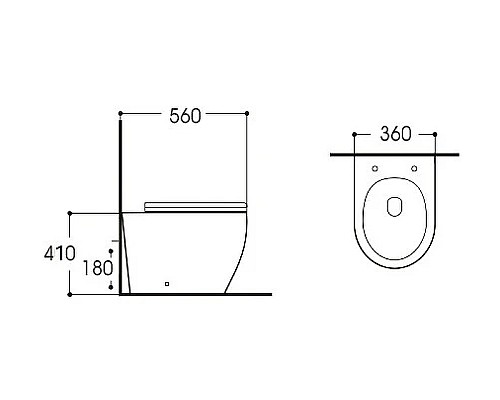 Унитаз Aquatek Европа AQ1902-00 приставной с сиденьем Микролифт