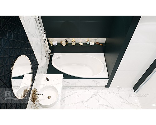 Акриловая ванна Roca Corfu 160x90 асимметричная правая белая 248574000