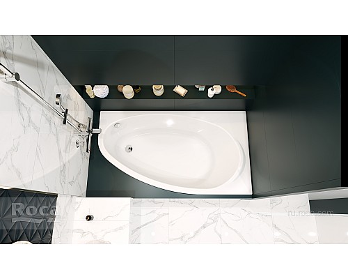 Акриловая ванна Roca Corfu 160x90 асимметричная правая белая 248574000