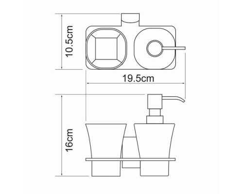 Держатель стакана и дозатора WasserKRAFT K-5289