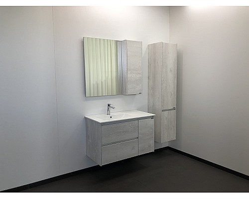 Зеркальный шкаф Comforty Бремен 90 00004142374 Дуб белый