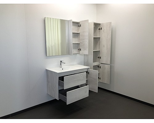 Зеркальный шкаф Comforty Бремен 90 00004142374 Дуб белый