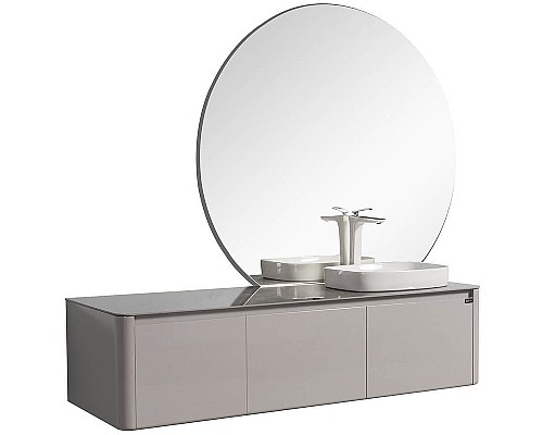 Комплект мебели для ванной Black&White Universe R 9151601 подвесной Серый