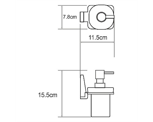 Дозатор для жидкого мыла WasserKRAFT Lopau K-6099 Хром