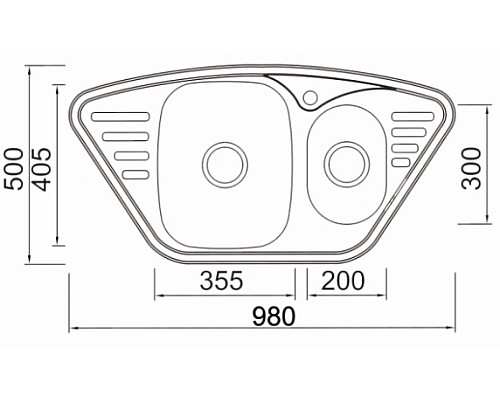 Кухонная мойка Seaman Eco Wien SWT-9850B.A Нержавеющая сталь
