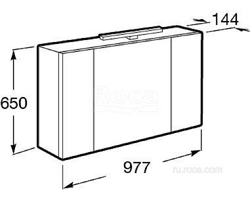 Зеркальный шкаф Roca Etna 100 857305445 дуб верона