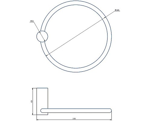 Кольцо для полотенец Haiba HB8404-4 Бронза
