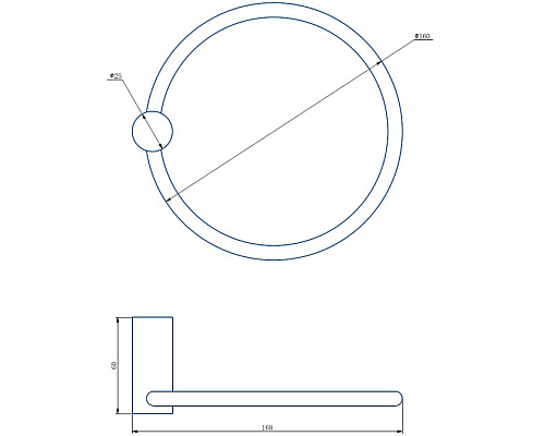 Кольцо для полотенец Haiba HB8404-4 Бронза