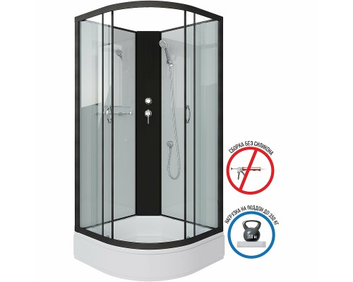 Душевая кабина Niagara Classic 80х80 NG-6703-14BK без гидромассажа