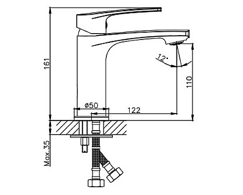 Смеситель для раковины Haiba HB10587 Хром